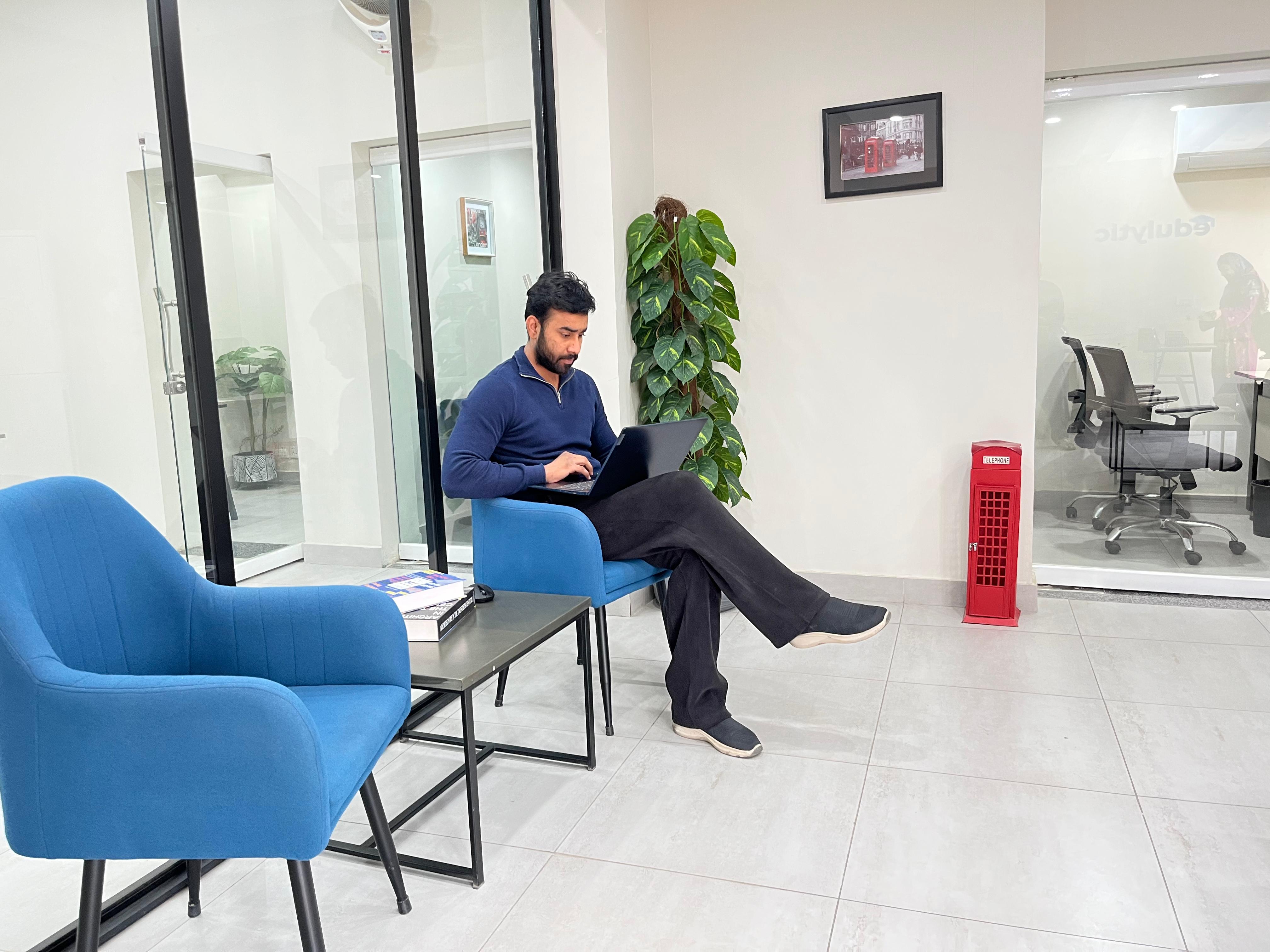Coworking common area at Simple Spaces Multan